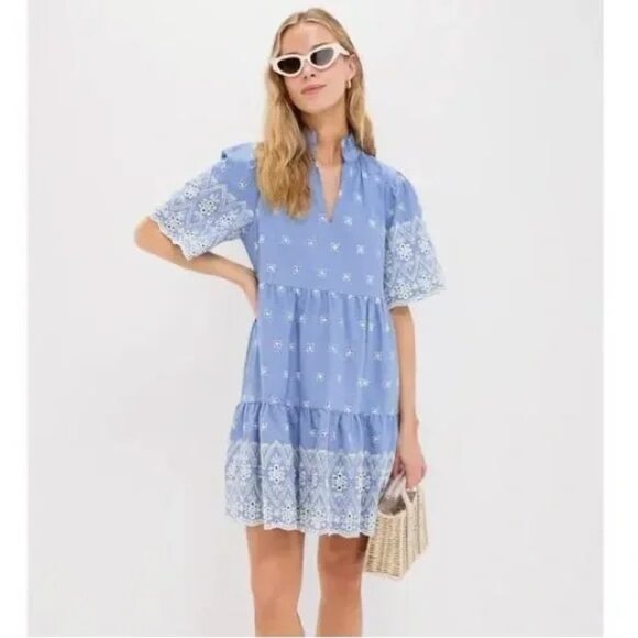 Tuckernuck Chambray Embroidered Crawford Dress XS - Picture 1 of 2